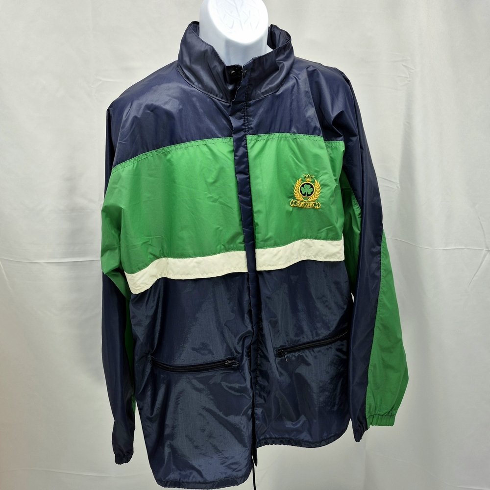 NWOT Blarney Castle Designs Ireland Vintage Windbreaker XL Blue/Green  XL Unisex